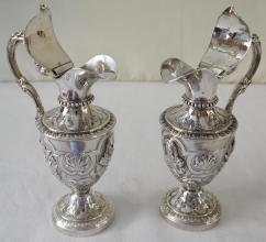 Antique solid silver Antique French Cruets